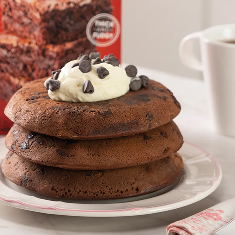 Hot cakes de brownie