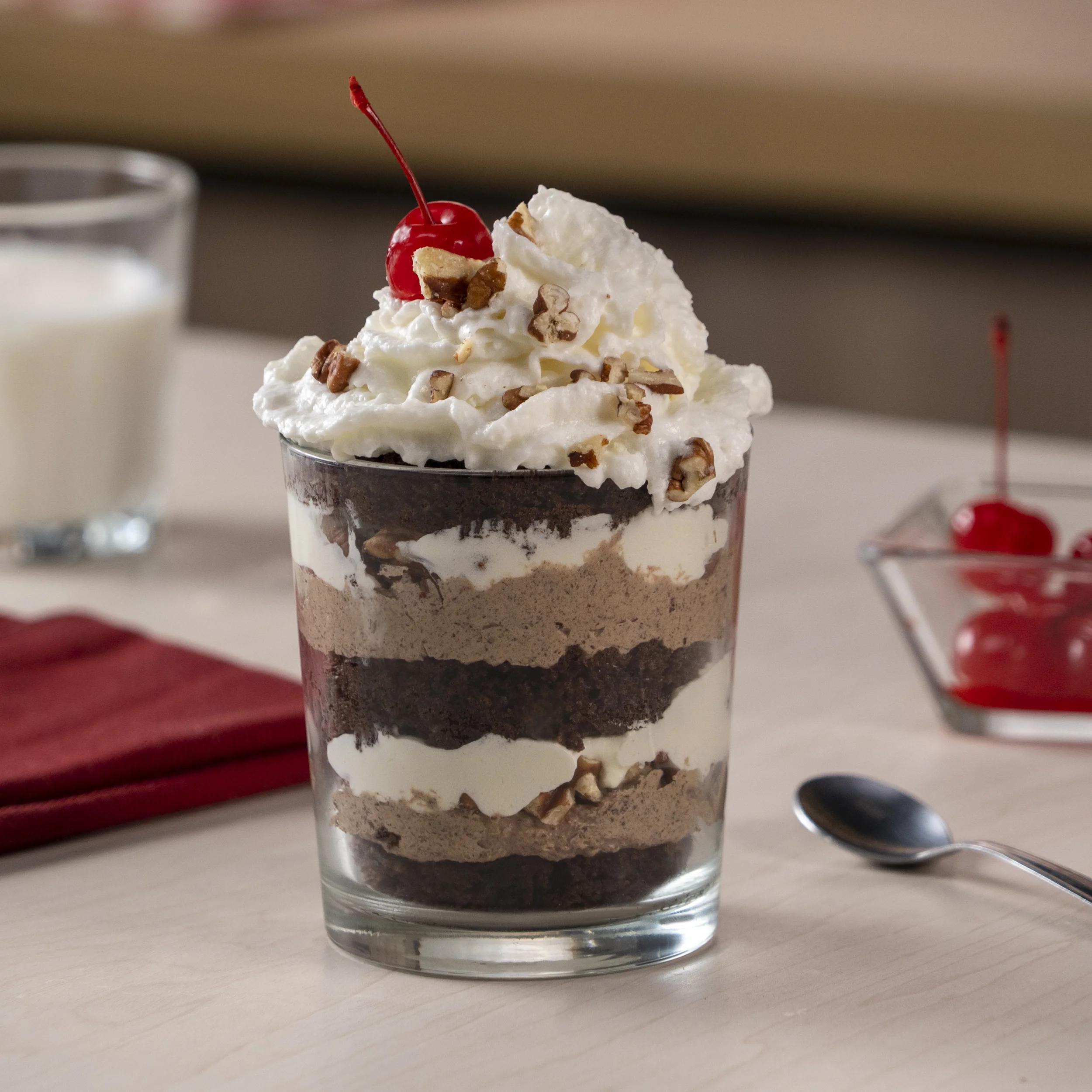 Trifle de chocolate con nuez