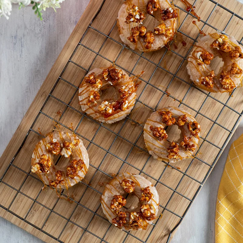 Donas con palomitas de caramelo